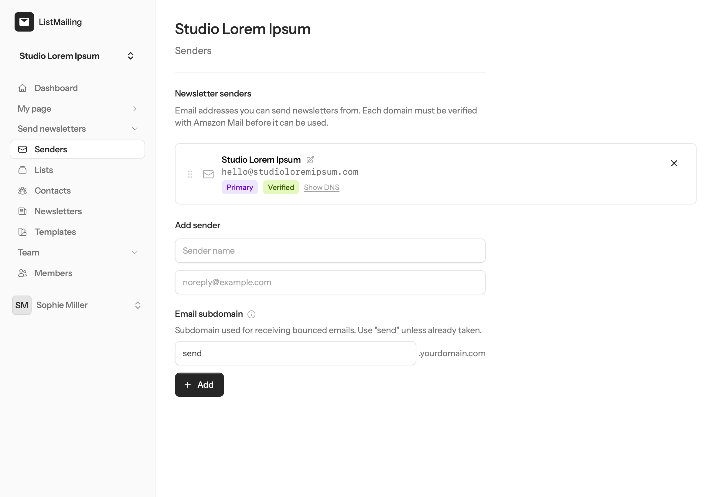 Domain verification